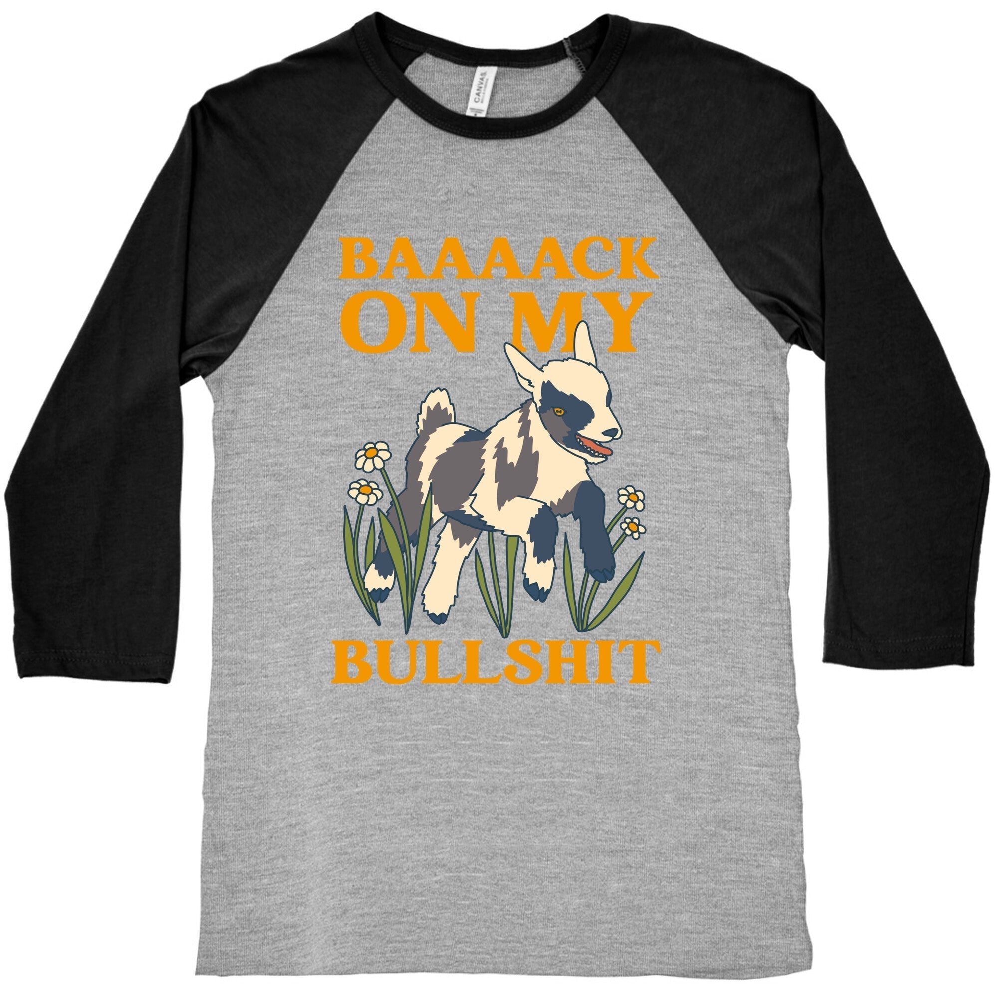 Back On My Bullshit (goat) Baseball Tee Hoodie, Sweatshirt | PureTeeCo.com (Image 2)