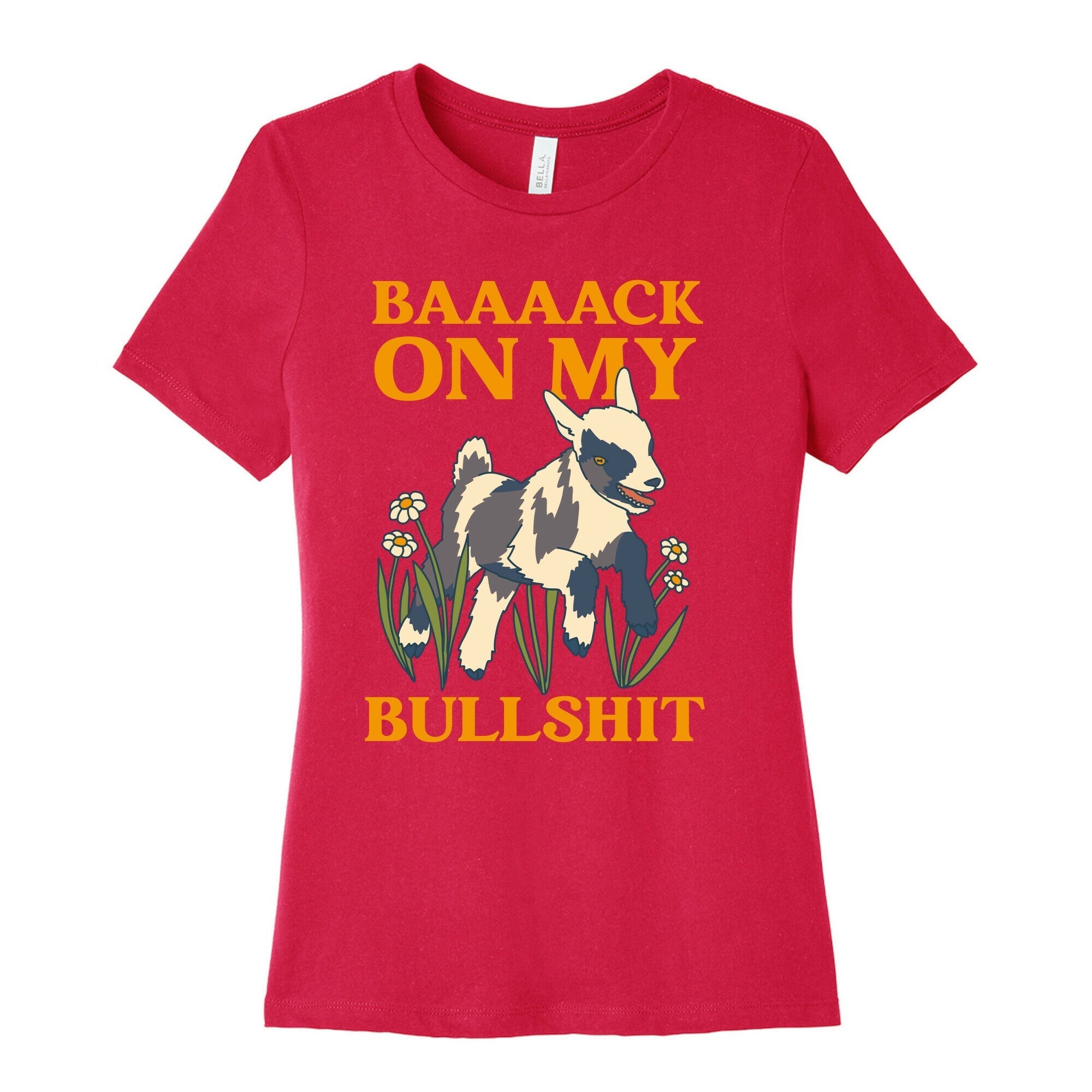 Back On My Bullshit (goat) Women's Cotton Tee Hoodie, Sweatshirt | PureTeeCo.com (Image 2)