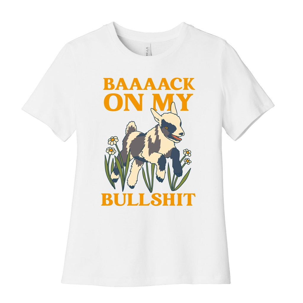 Back On My Bullshit (goat) Women's Cotton Tee Hoodie, Sweatshirt | PureTeeCo.com (Image 4)