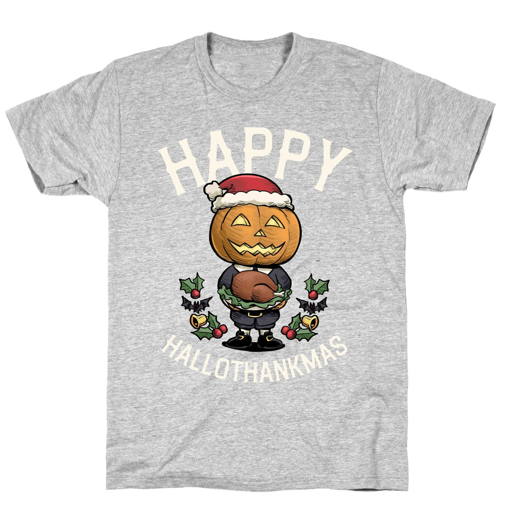 Happy Hallothankmas  T-Shirt Hoodie, Sweatshirt | PureTeeCo.com (Image 2)