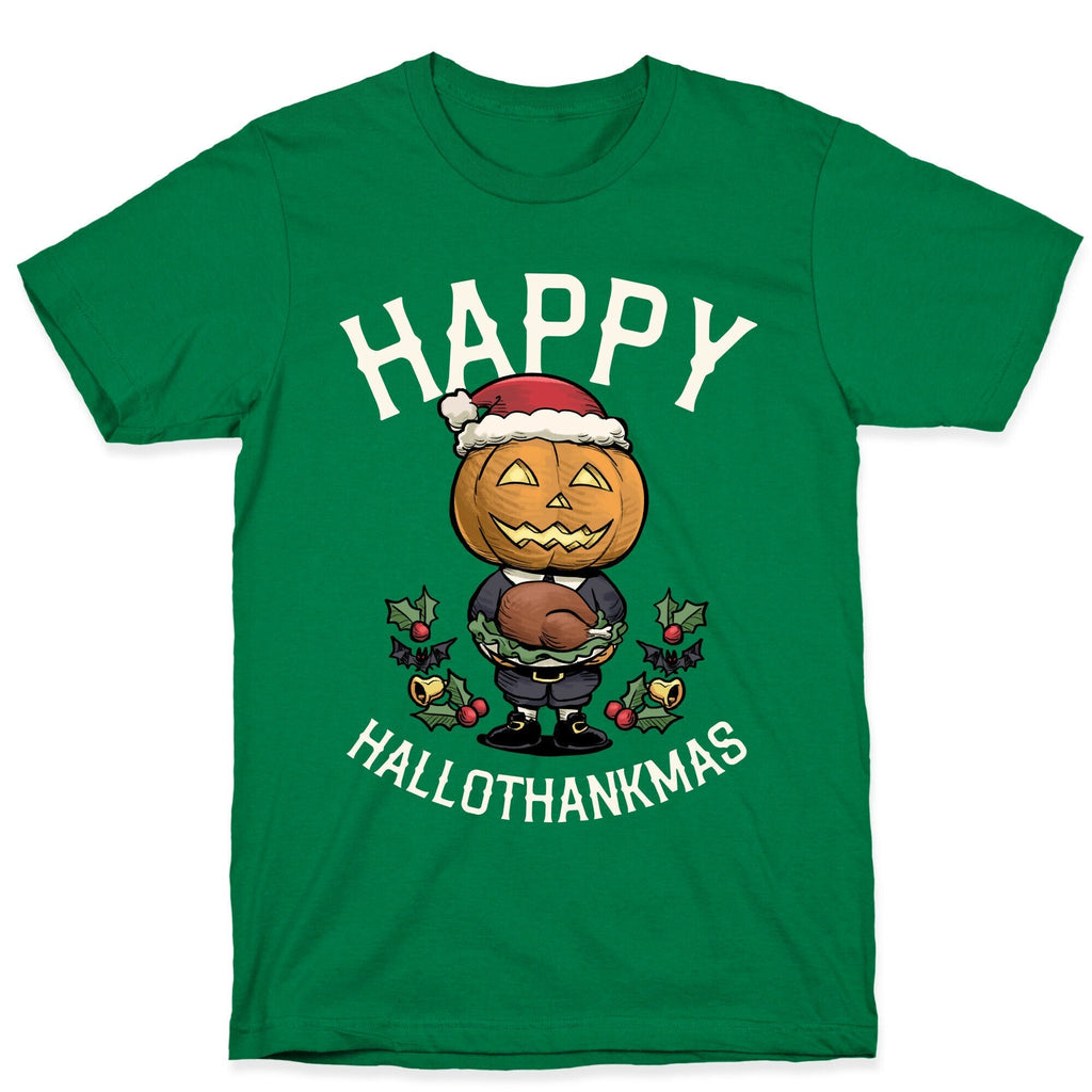 Happy Hallothankmas  T-Shirt Hoodie, Sweatshirt | PureTeeCo.com (Image 3)