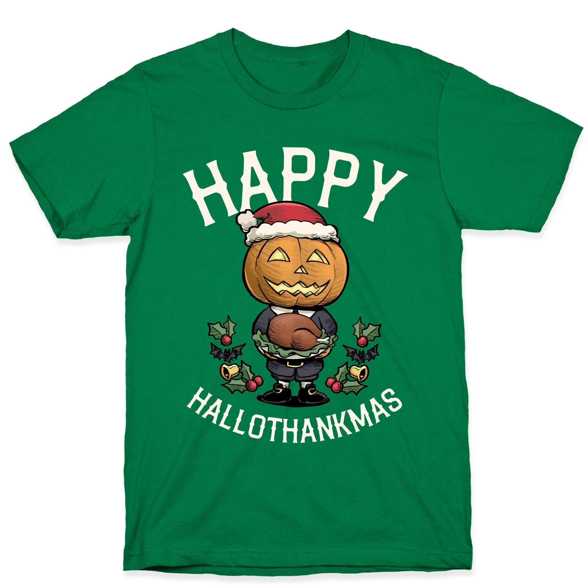 Happy Hallothankmas  T-Shirt Hoodie, Sweatshirt | PureTeeCo.com (Image 3)