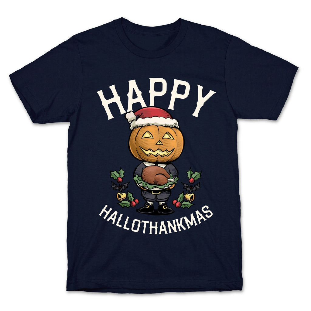 Happy Hallothankmas  T-Shirt Hoodie, Sweatshirt | PureTeeCo.com (Image 4)