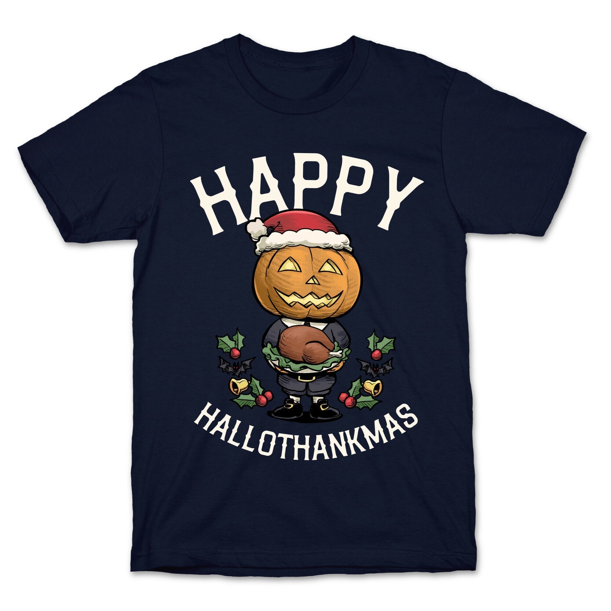 Happy Hallothankmas  T-Shirt Hoodie, Sweatshirt | PureTeeCo.com (Image 4)