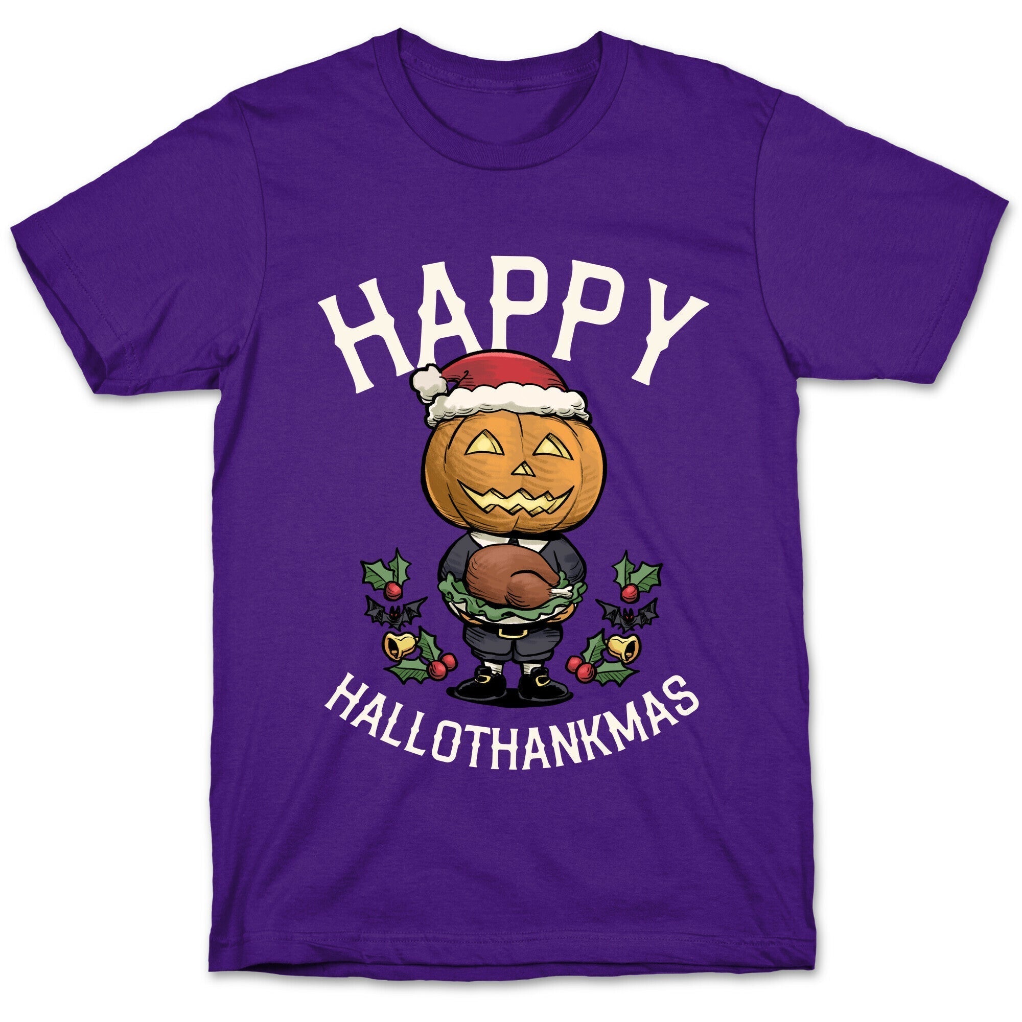 Happy Hallothankmas  T-Shirt Hoodie, Sweatshirt | PureTeeCo.com (Image 5)