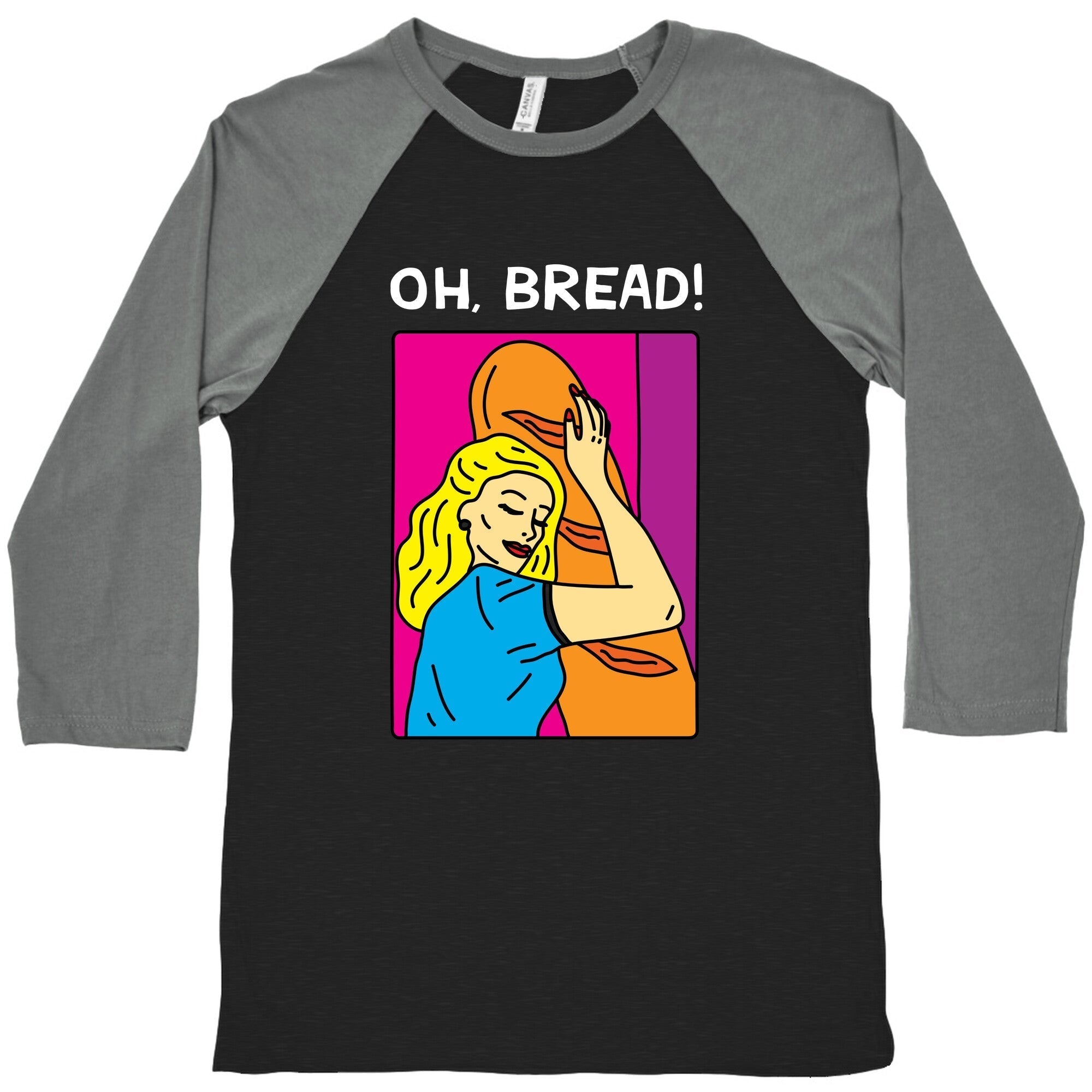 A Bread Love Story Comic  Baseball Tee Hoodie, Sweatshirt | PureTeeCo.com (Image 1)