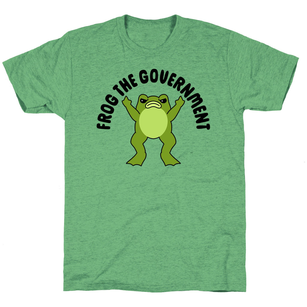 Frog The Government Unisex Triblend Tee Hoodie, Sweatshirt | PureTeeCo.com (Image 1)