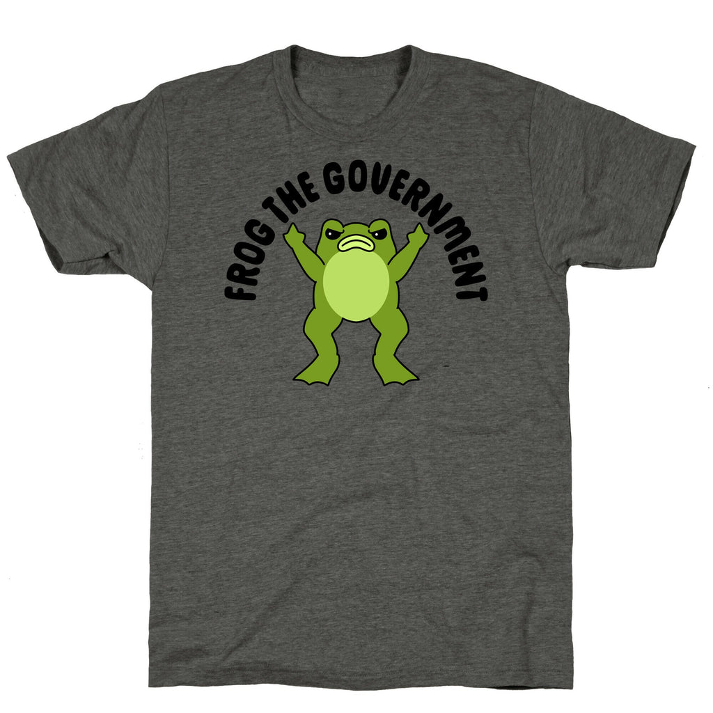 Frog The Government Unisex Triblend Tee Hoodie, Sweatshirt | PureTeeCo.com (Image 2)