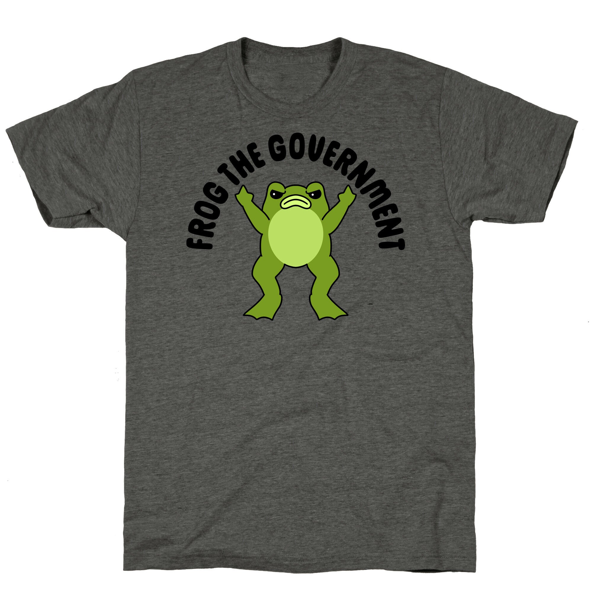 Frog The Government Unisex Triblend Tee Hoodie, Sweatshirt | PureTeeCo.com (Image 2)