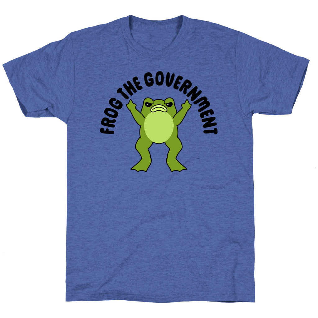 Frog The Government Unisex Triblend Tee Hoodie, Sweatshirt | PureTeeCo.com (Image 4)