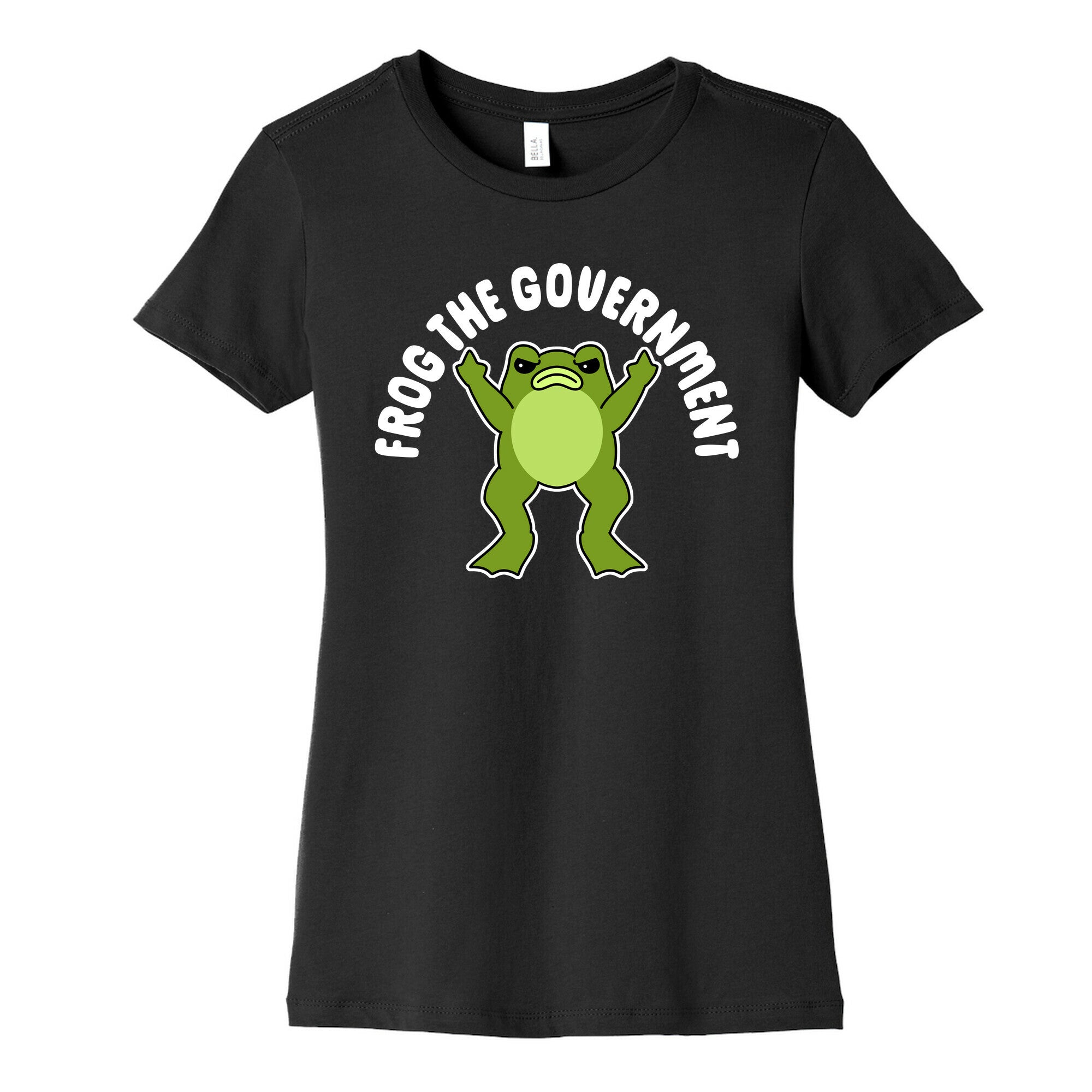 Frog The Government Womens Cotton Tee Hoodie, Sweatshirt | PureTeeCo.com (Image 3)
