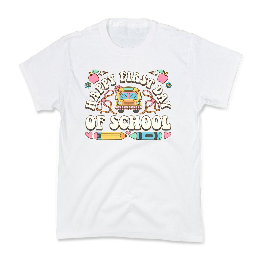 Happy First Day Of School Kids Tee Hoodie, Sweatshirt | PureTeeCo.com (Image 3)