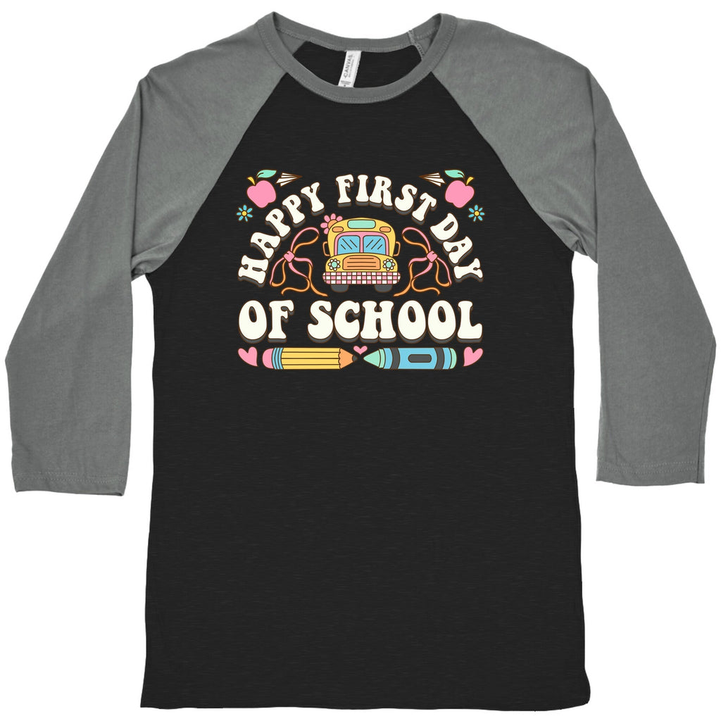 Happy First Day Of School Baseball Tee Hoodie, Sweatshirt | PureTeeCo.com (Image 3)