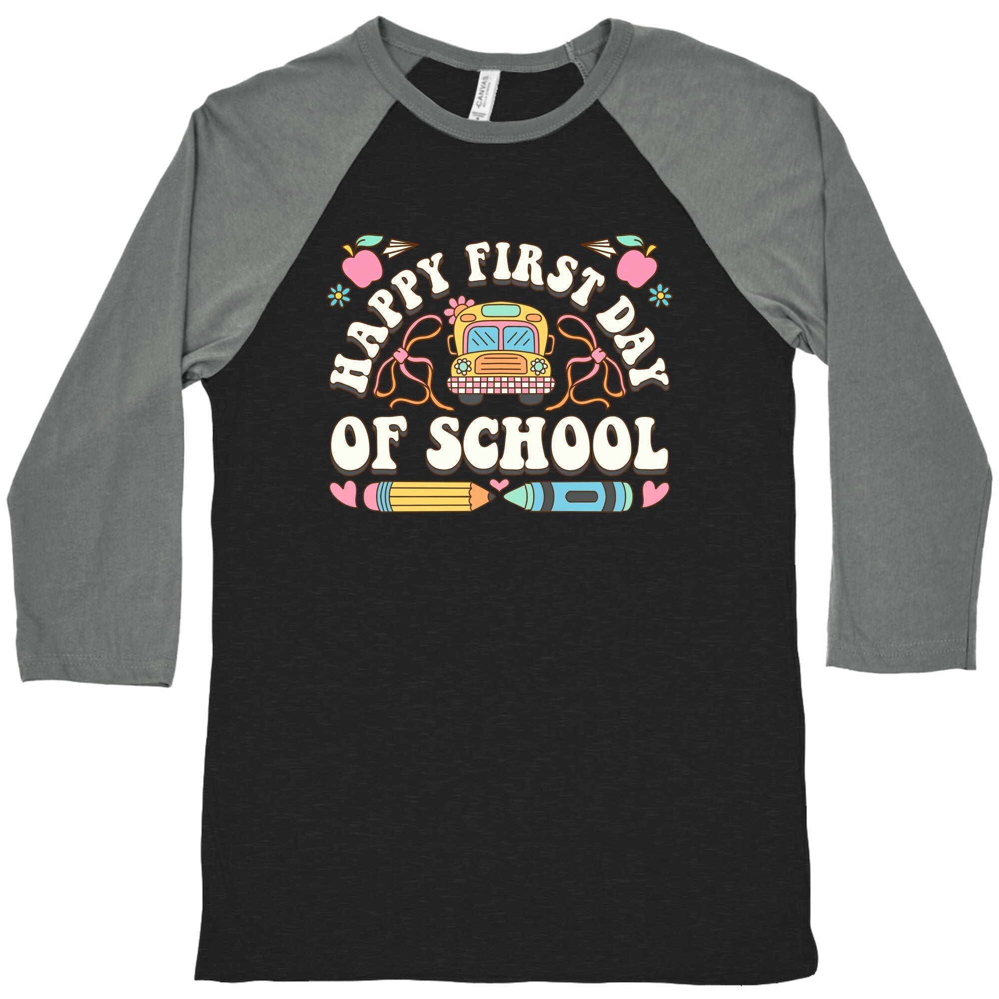 Happy First Day Of School Baseball Tee Hoodie, Sweatshirt | PureTeeCo.com (Image 3)