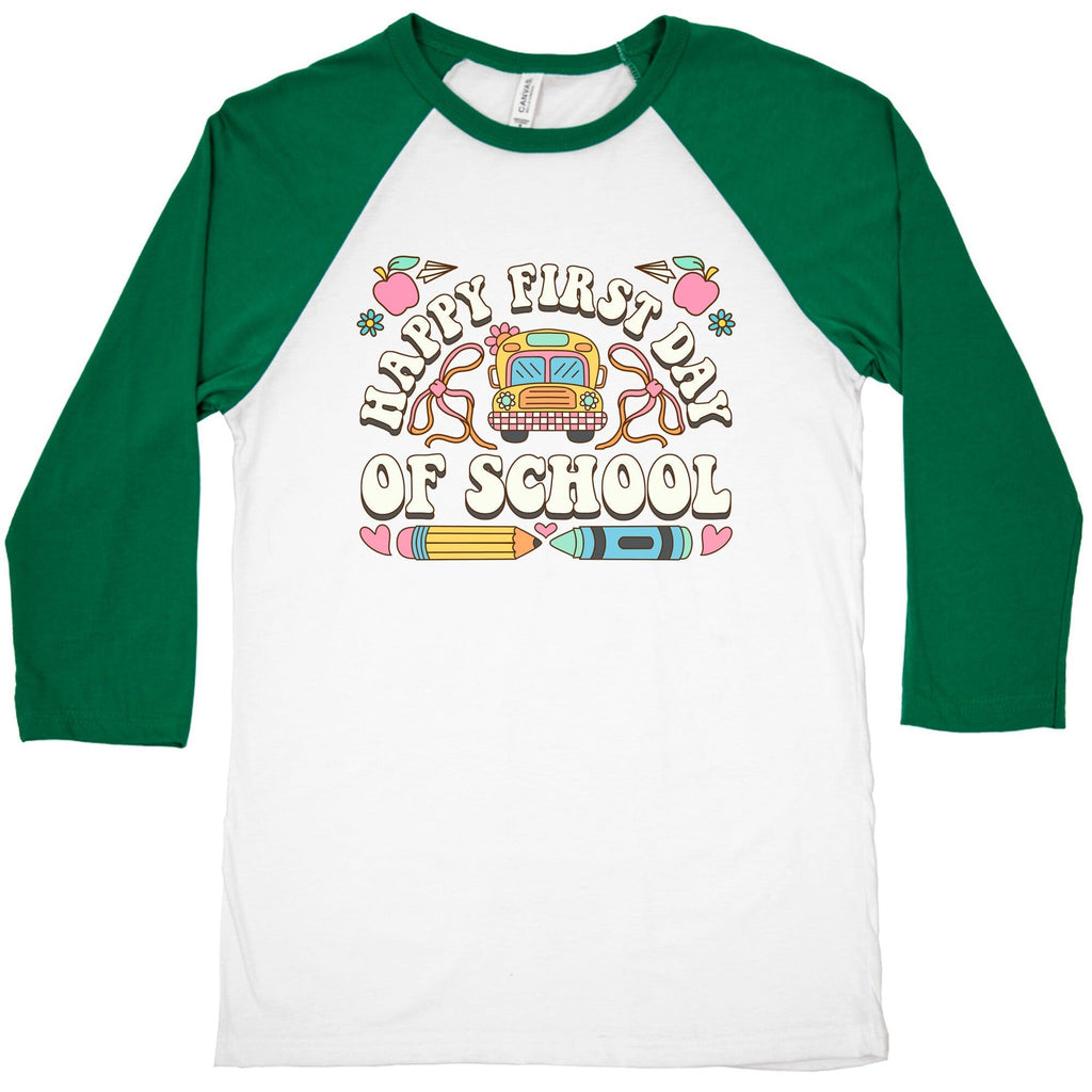 Happy First Day Of School Baseball Tee Hoodie, Sweatshirt | PureTeeCo.com (Image 2)