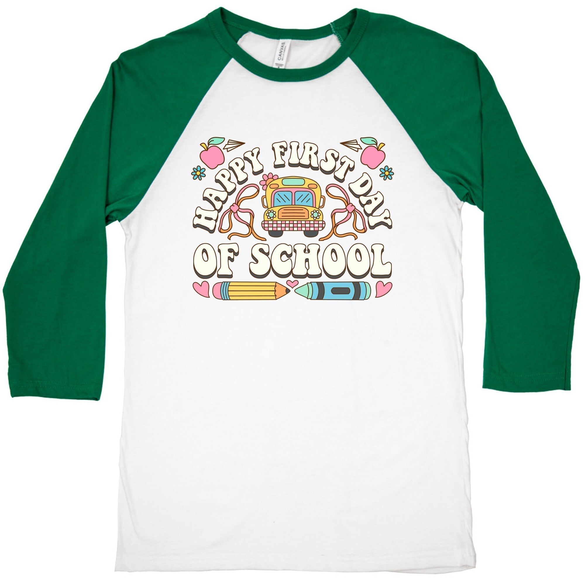 Happy First Day Of School Baseball Tee Hoodie, Sweatshirt | PureTeeCo.com (Image 2)