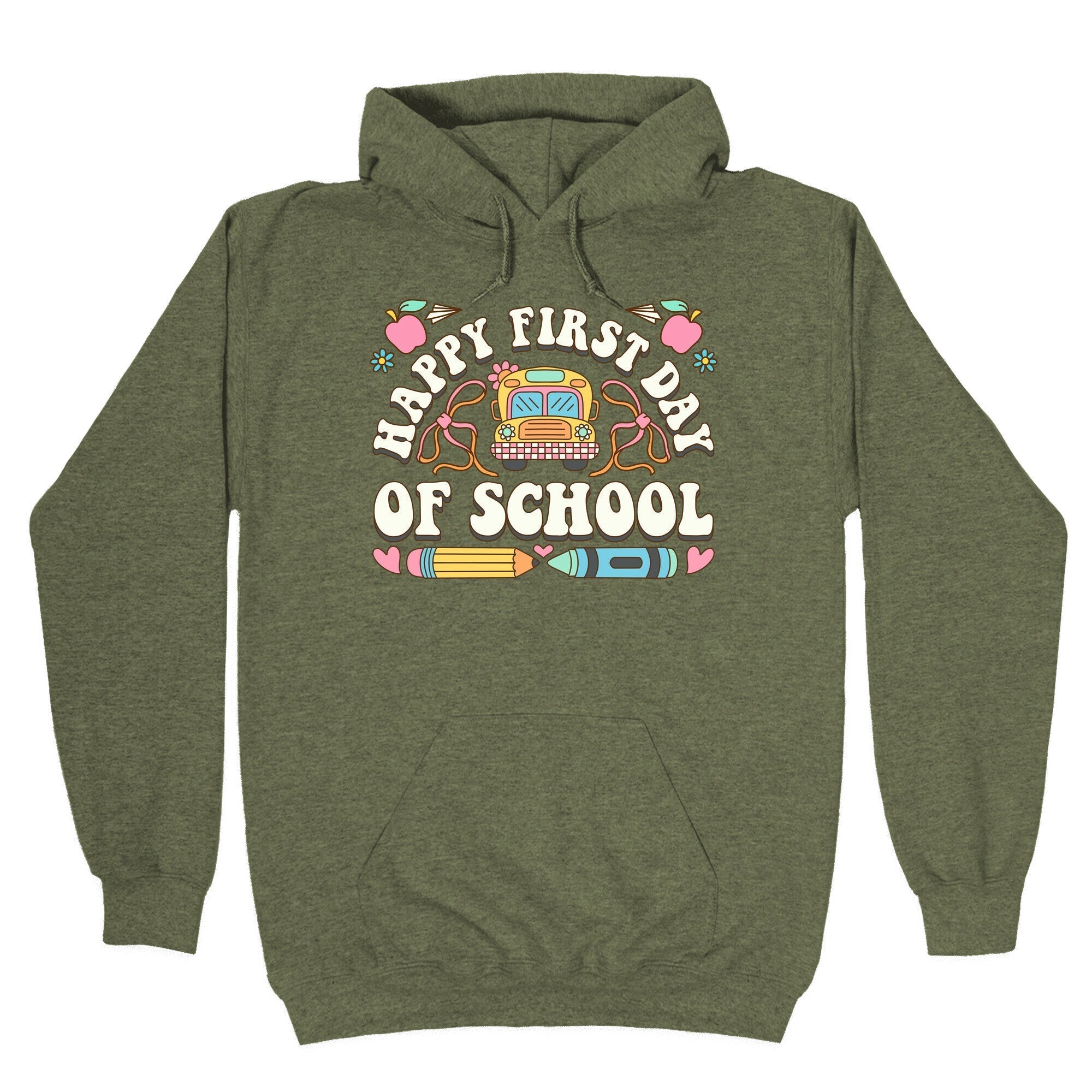 Happy First Day Of School Hoodie T-Shirts, Sweatshirt | PureTeeCo.com (Image 4)