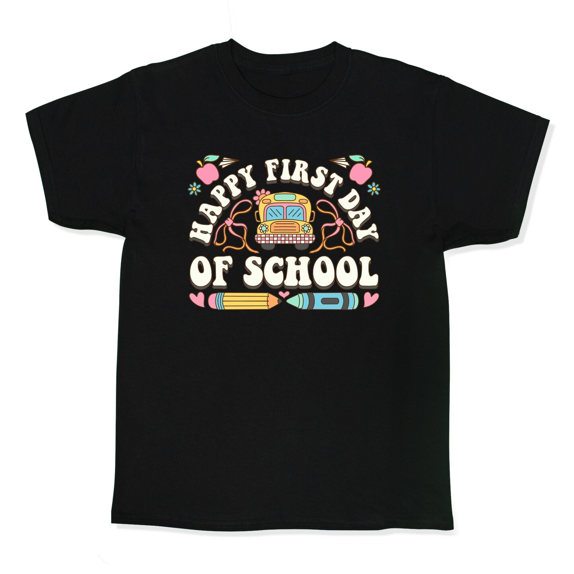 Happy First Day Of School Kids Tee Style001 Hoodie, Sweatshirt | PureTeeCo.com (Image 1)