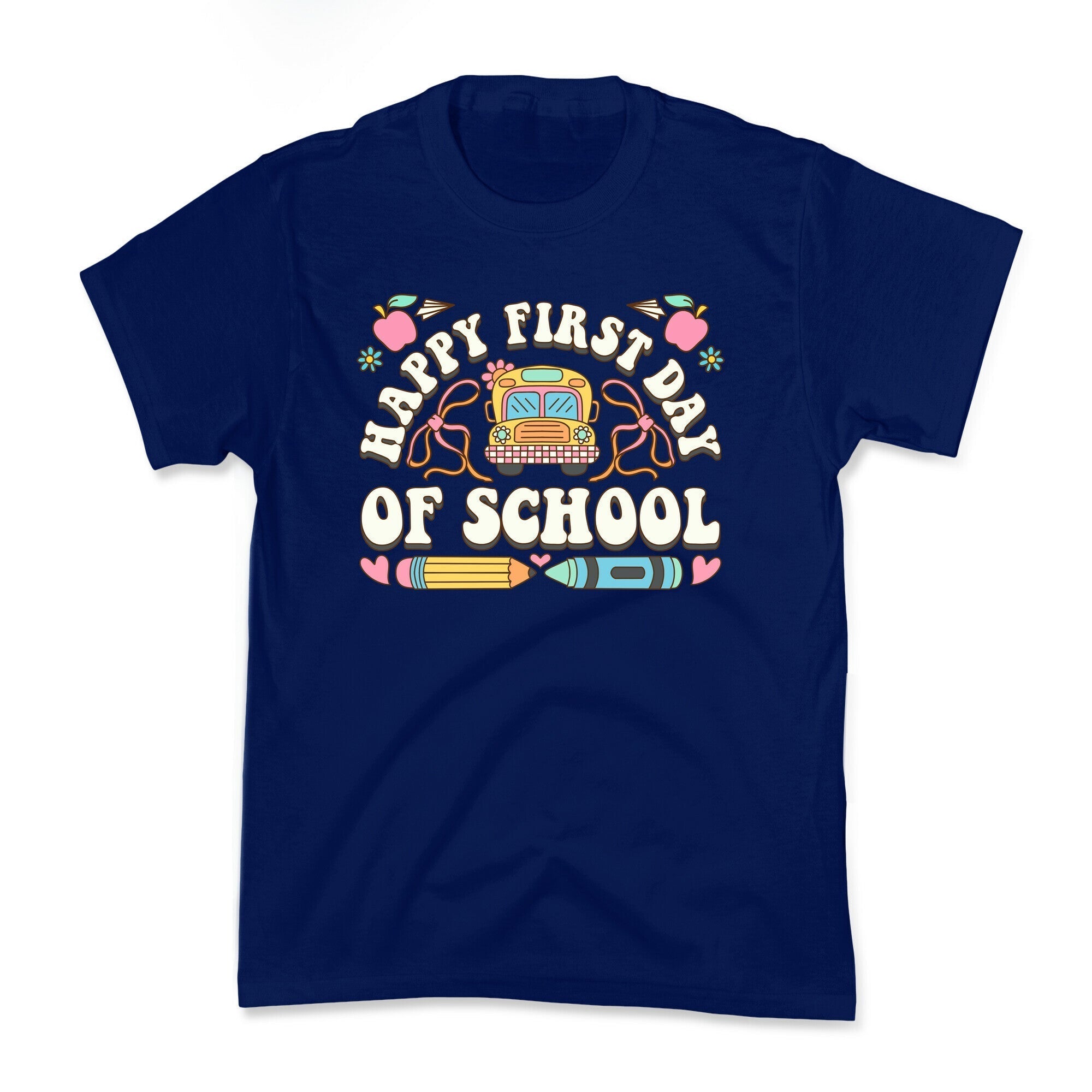 Happy First Day Of School Kids Tee Style001 Hoodie, Sweatshirt | PureTeeCo.com (Image 2)