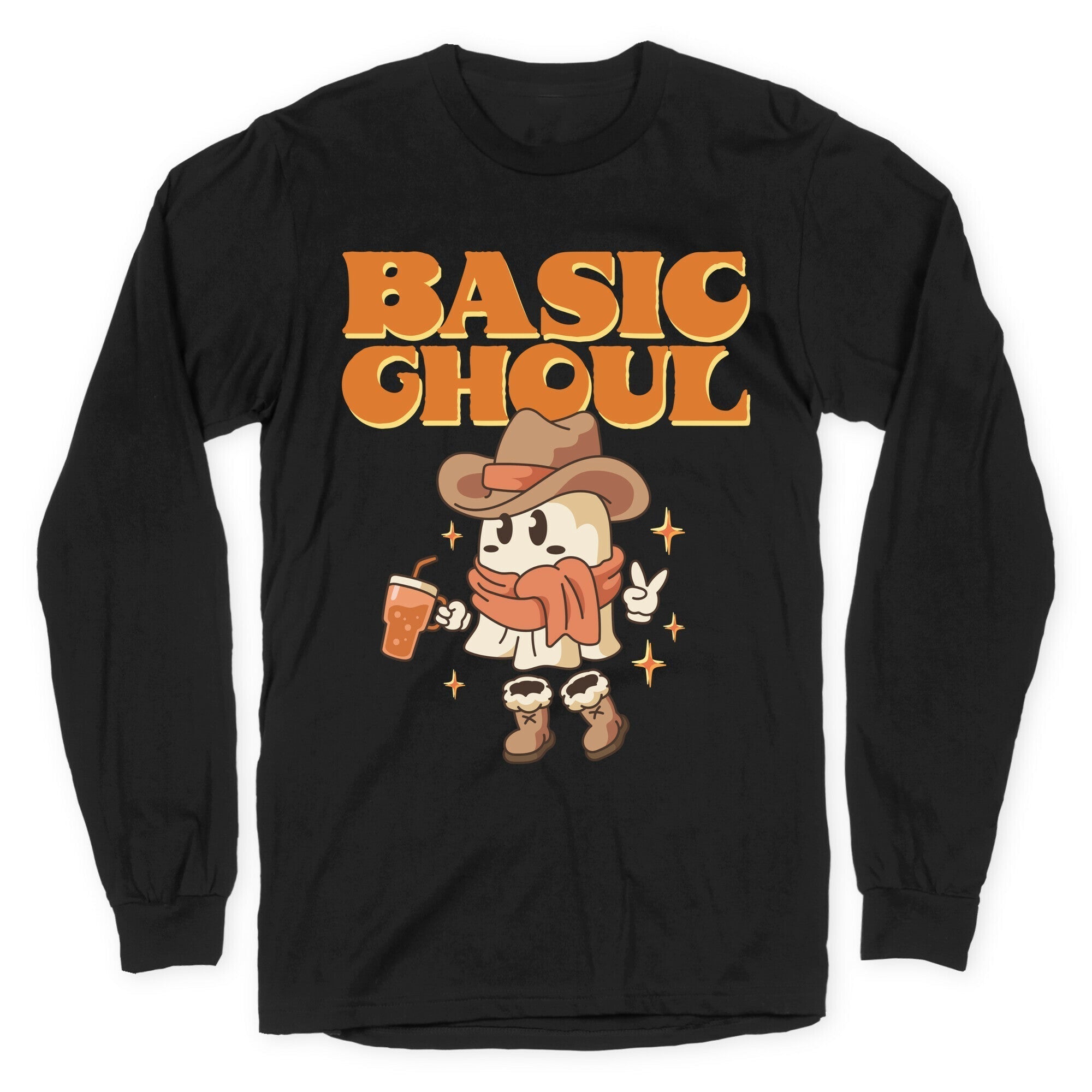 Basic Ghoul Longsleeve Tee Hoodie, Sweatshirt | PureTeeCo.com (Image 1)