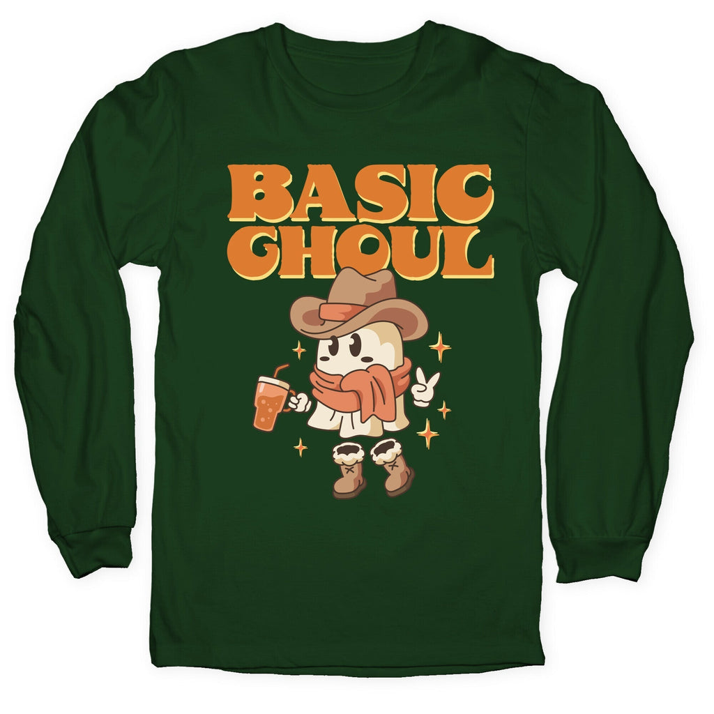 Basic Ghoul Longsleeve Tee Hoodie, Sweatshirt | PureTeeCo.com (Image 4)