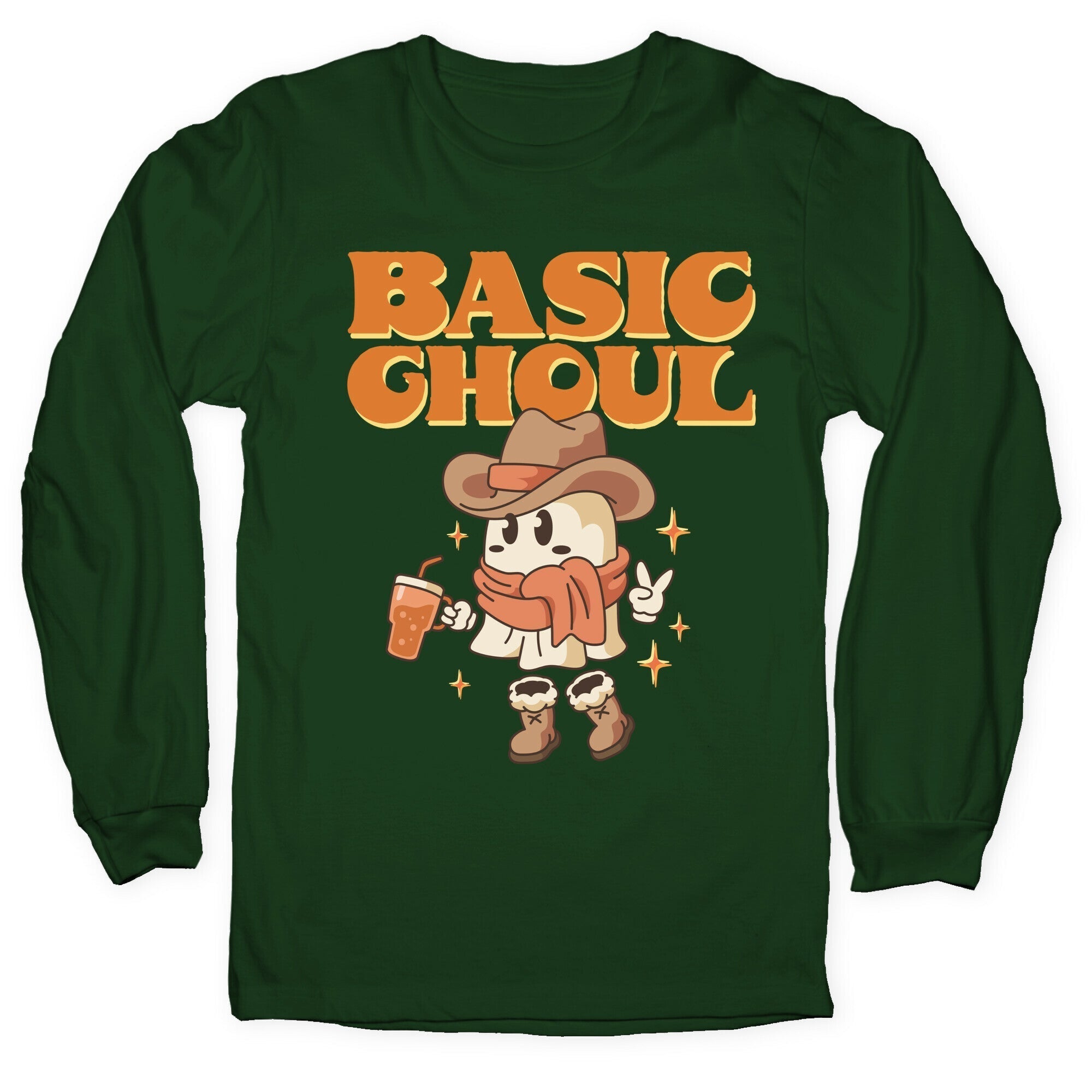 Basic Ghoul Longsleeve Tee Hoodie, Sweatshirt | PureTeeCo.com (Image 4)