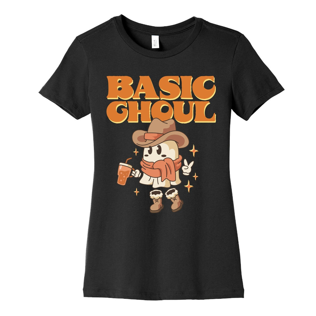 Basic Ghoul Womens Cotton Tee Hoodie, Sweatshirt | PureTeeCo.com (Image 3)