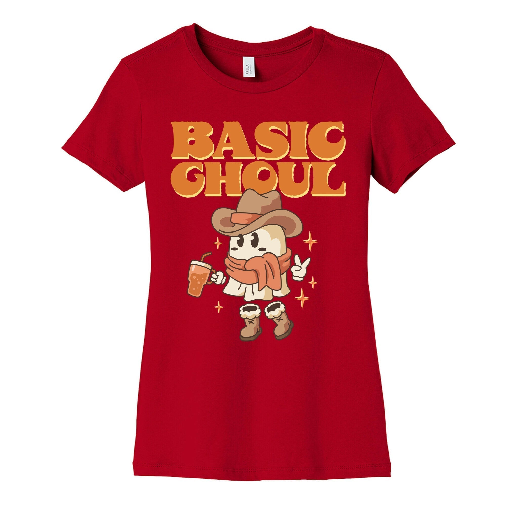 Basic Ghoul Womens Cotton Tee Hoodie, Sweatshirt | PureTeeCo.com (Image 4)