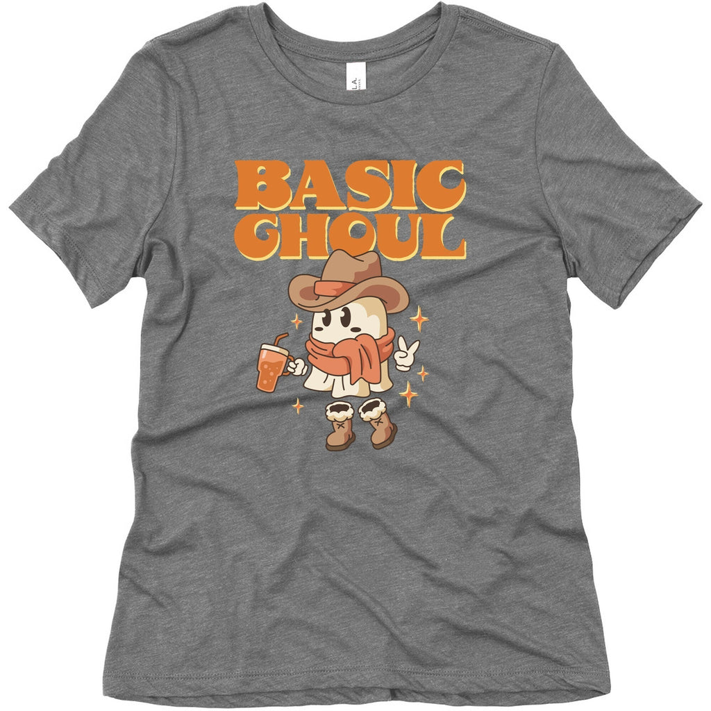 Basic Ghoul Womens Triblend Tee Hoodie, Sweatshirt | PureTeeCo.com (Image 4)