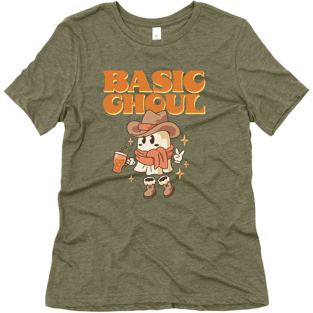 Basic Ghoul Womens Triblend Tee Hoodie, Sweatshirt | PureTeeCo.com (Image 5)