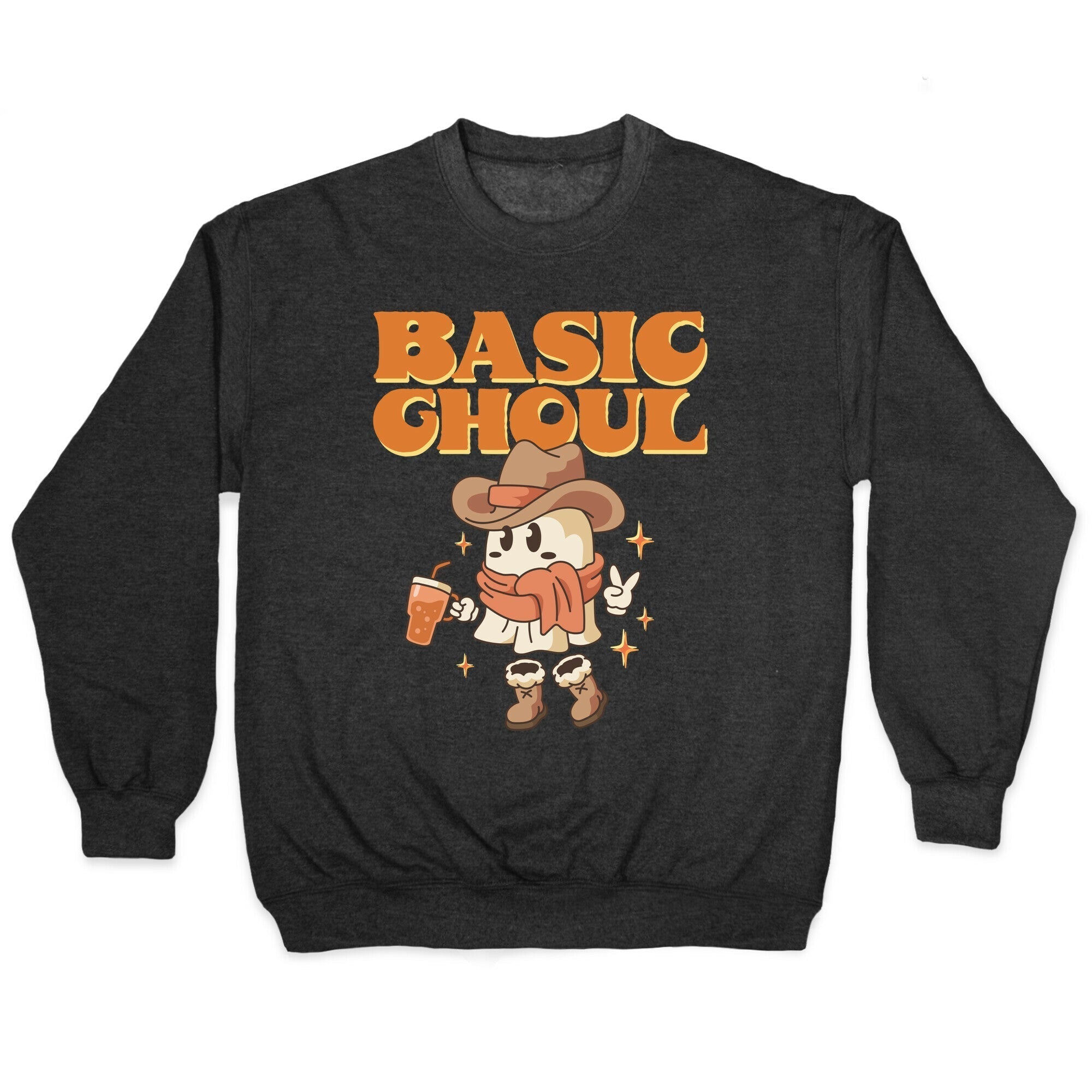 Basic Ghoul Crewneck Sweatshirt T-Shirts, Hoodie | PureTeeCo.com (Image 1)