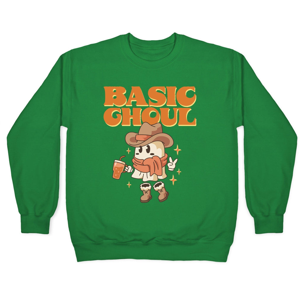Basic Ghoul Crewneck Sweatshirt T-Shirts, Hoodie | PureTeeCo.com (Image 3)