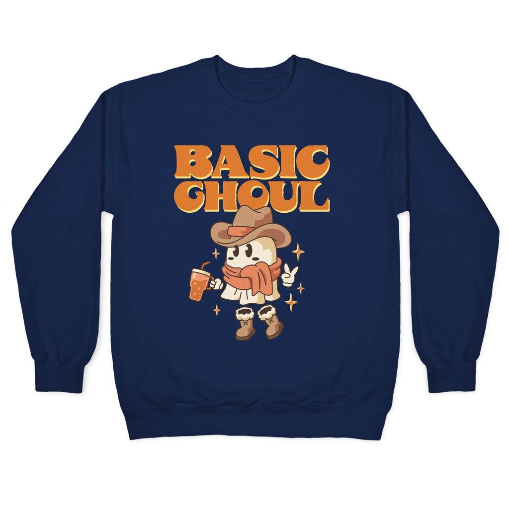 Basic Ghoul Crewneck Sweatshirt T-Shirts, Hoodie | PureTeeCo.com (Image 4)