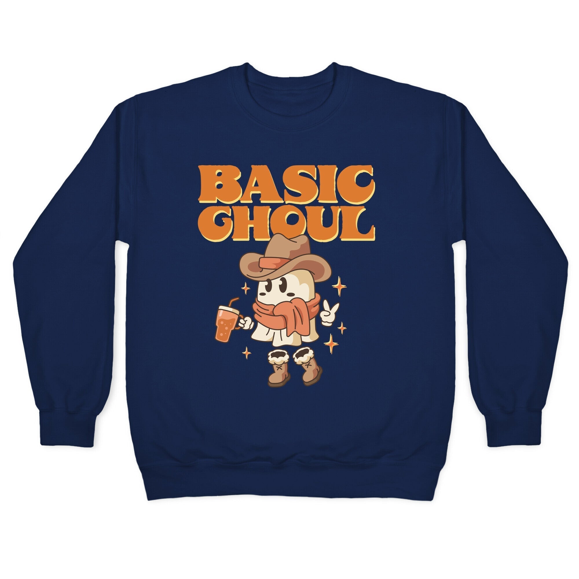Basic Ghoul Crewneck Sweatshirt T-Shirts, Hoodie | PureTeeCo.com (Image 4)