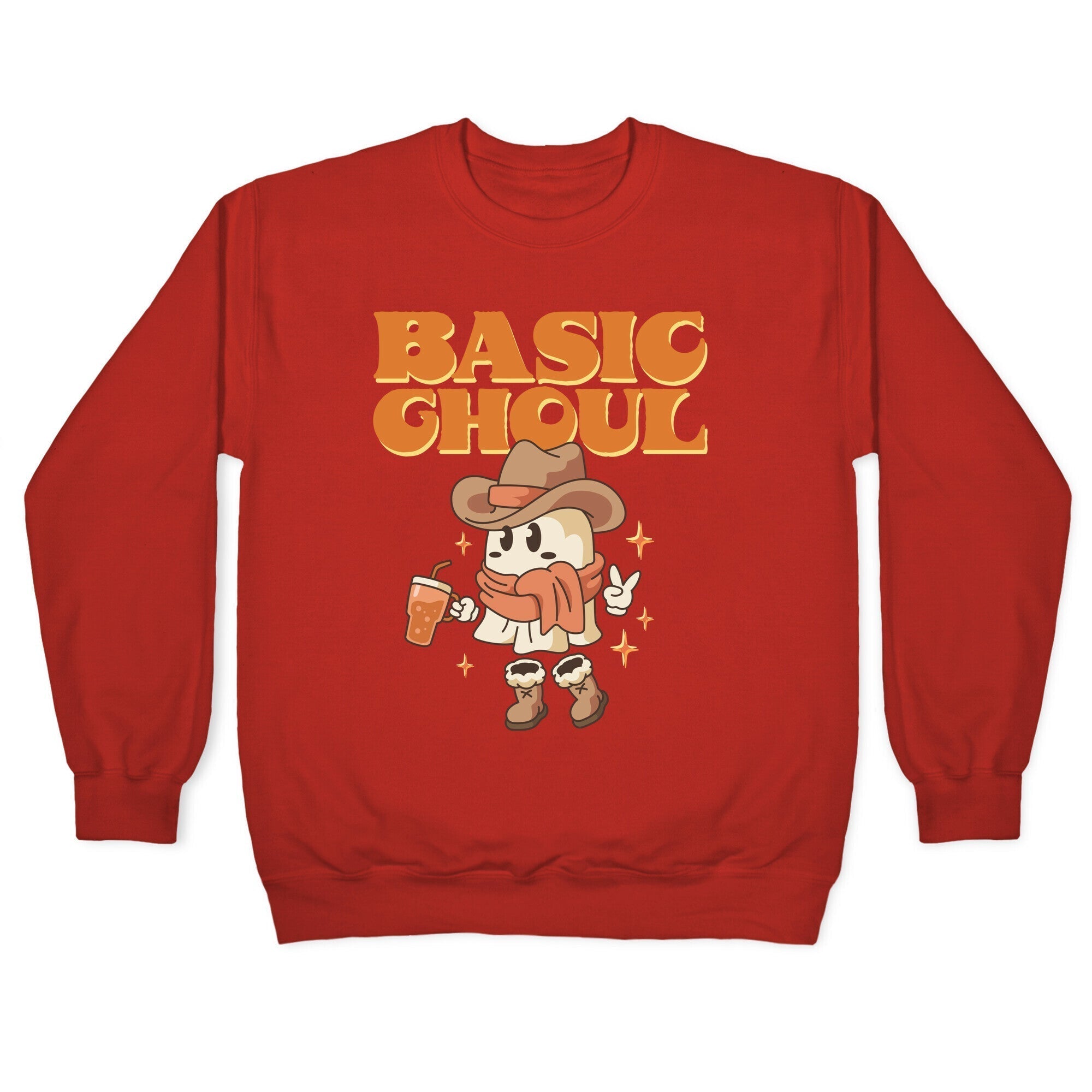 Basic Ghoul Crewneck Sweatshirt T-Shirts, Hoodie | PureTeeCo.com (Image 5)