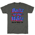 Ballz to the Walz (Harris Walz 2024) Unisex Triblend Tee Hoodie, Sweatshirt | PureTeeCo.com (Image 1)