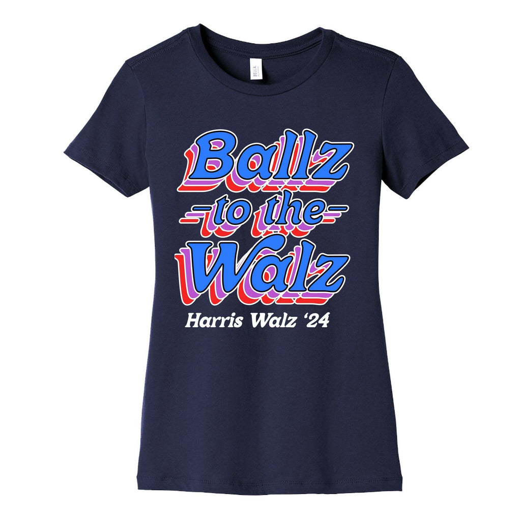 Ballz to the Walz (Harris Walz 2024) Womens Cotton Tee Style001 Hoodie, Sweatshirt | PureTeeCo.com (Image 5)