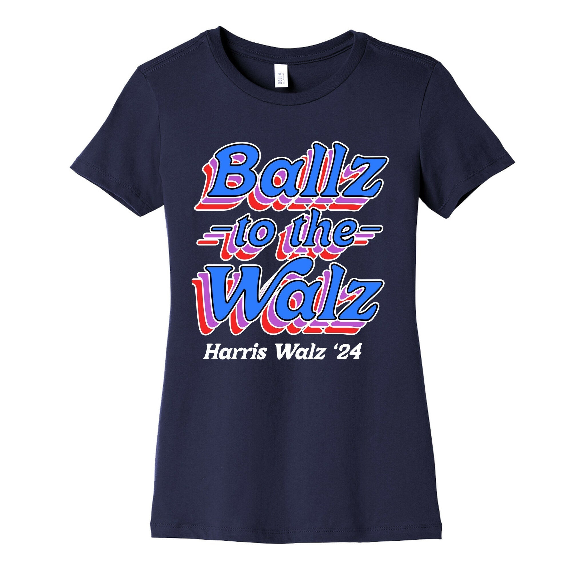 Ballz to the Walz (Harris Walz 2024) Womens Cotton Tee Style001 Hoodie, Sweatshirt | PureTeeCo.com (Image 5)
