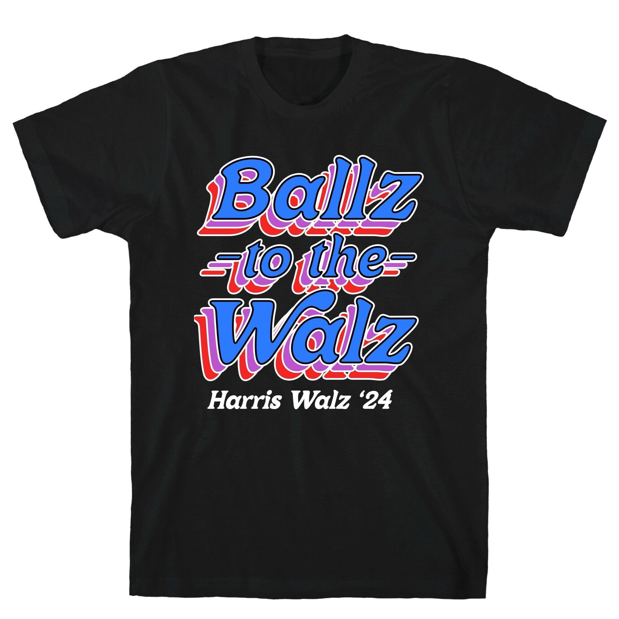 Ballz to the Walz (Harris Walz 2024) T-Shirt Style001 Hoodie, Sweatshirt | PureTeeCo.com (Image 2)