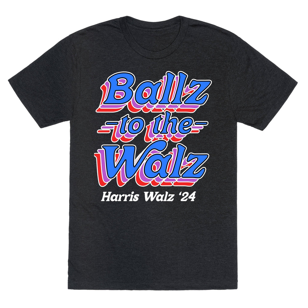 Ballz to the Walz (Harris Walz 2024) Unisex Triblend Tee Style001 Hoodie, Sweatshirt | PureTeeCo.com (Image 1)