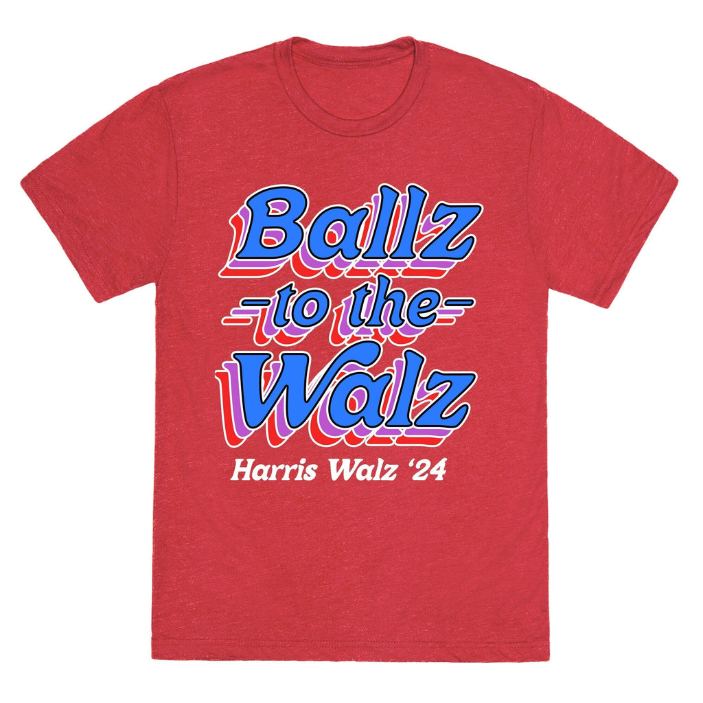 Ballz to the Walz (Harris Walz 2024) Unisex Triblend Tee Style001 Hoodie, Sweatshirt | PureTeeCo.com (Image 3)