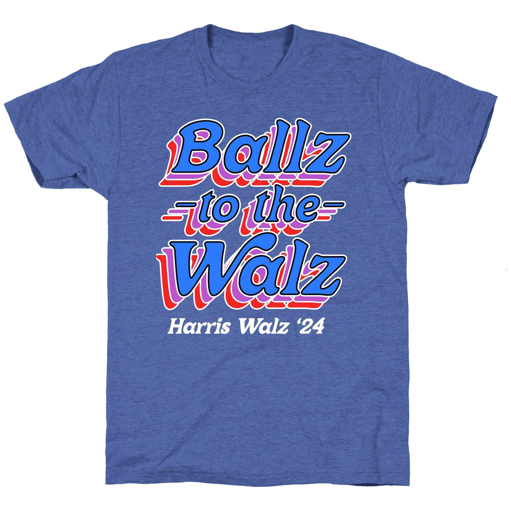 Ballz to the Walz (Harris Walz 2024) Unisex Triblend Tee Style001 Hoodie, Sweatshirt | PureTeeCo.com (Image 4)