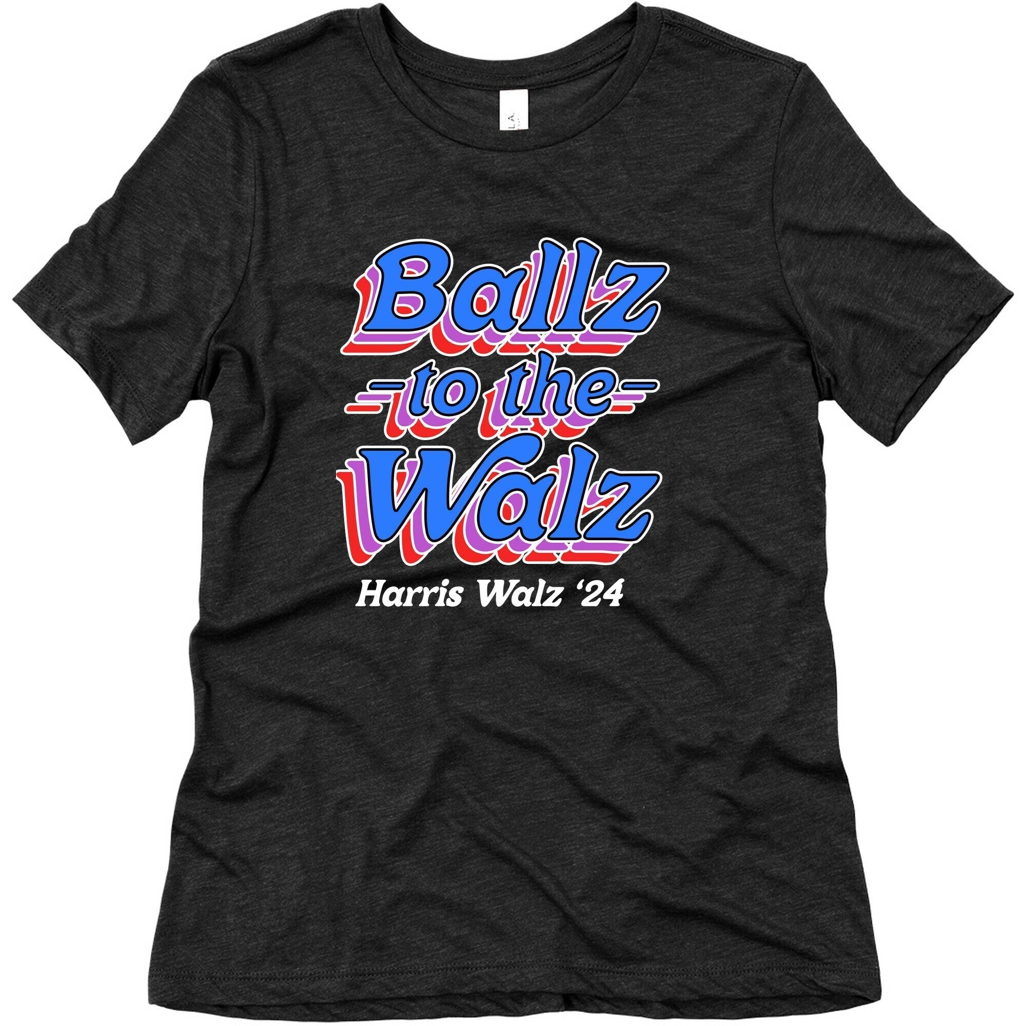 Ballz to the Walz (Harris Walz 2024) Womens Triblend Tee Style001 Hoodie, Sweatshirt | PureTeeCo.com (Image 3)