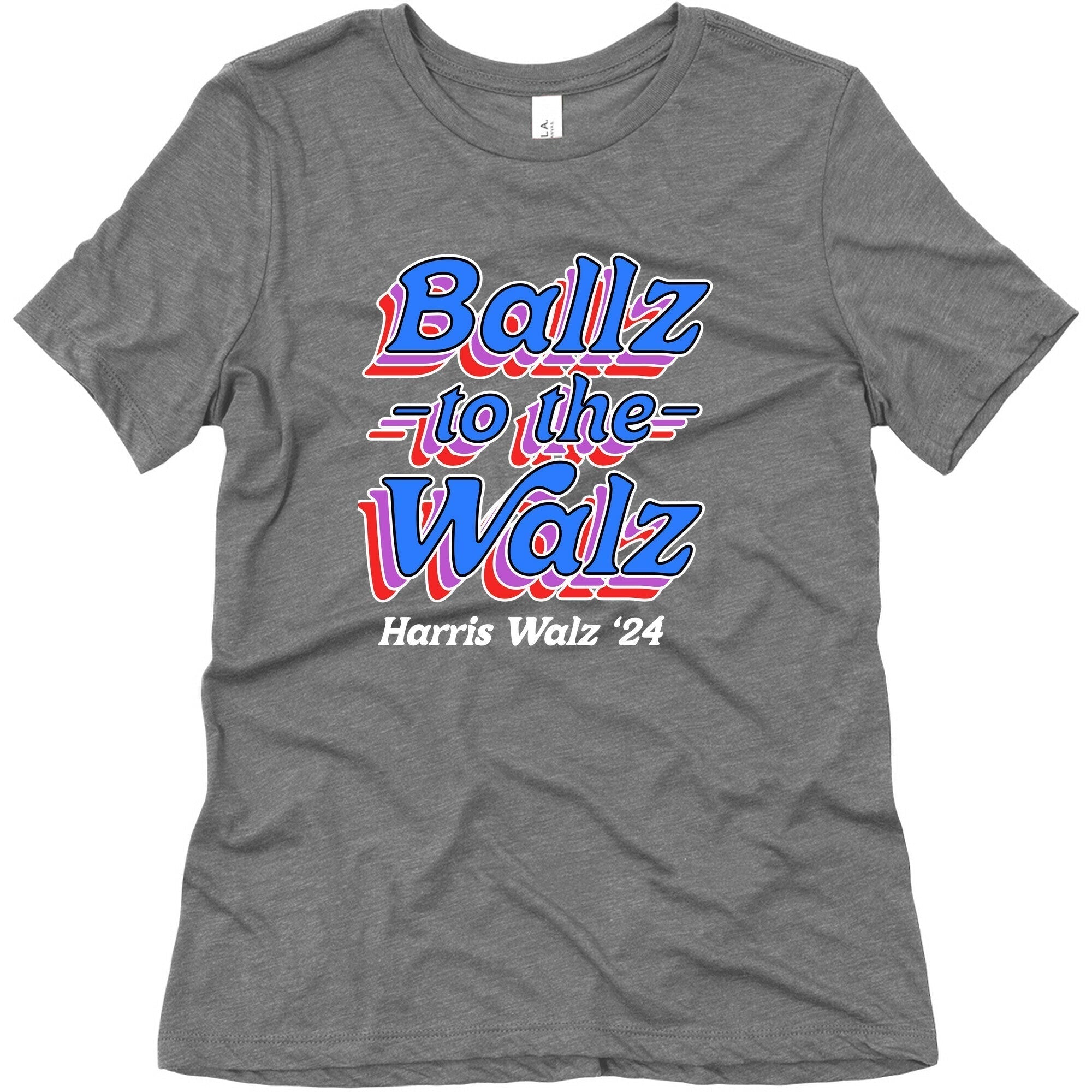Ballz to the Walz (Harris Walz 2024) Womens Triblend Tee Style001 Hoodie, Sweatshirt | PureTeeCo.com (Image 4)