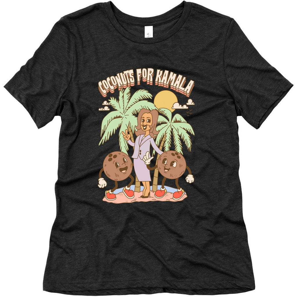 Coconuts For Kamala Womens Triblend Tee Hoodie, Sweatshirt | PureTeeCo.com (Image 2)