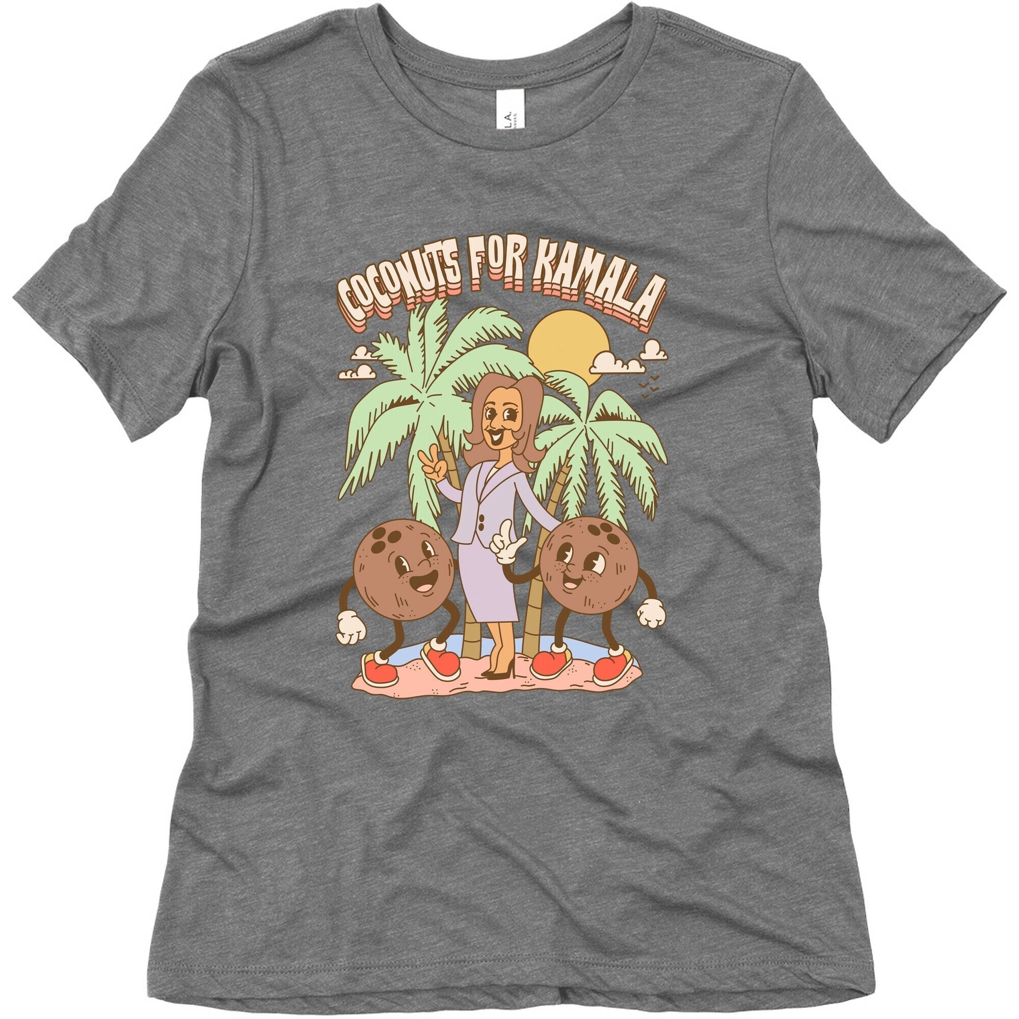 Coconuts For Kamala Womens Triblend Tee Hoodie, Sweatshirt | PureTeeCo.com (Image 3)