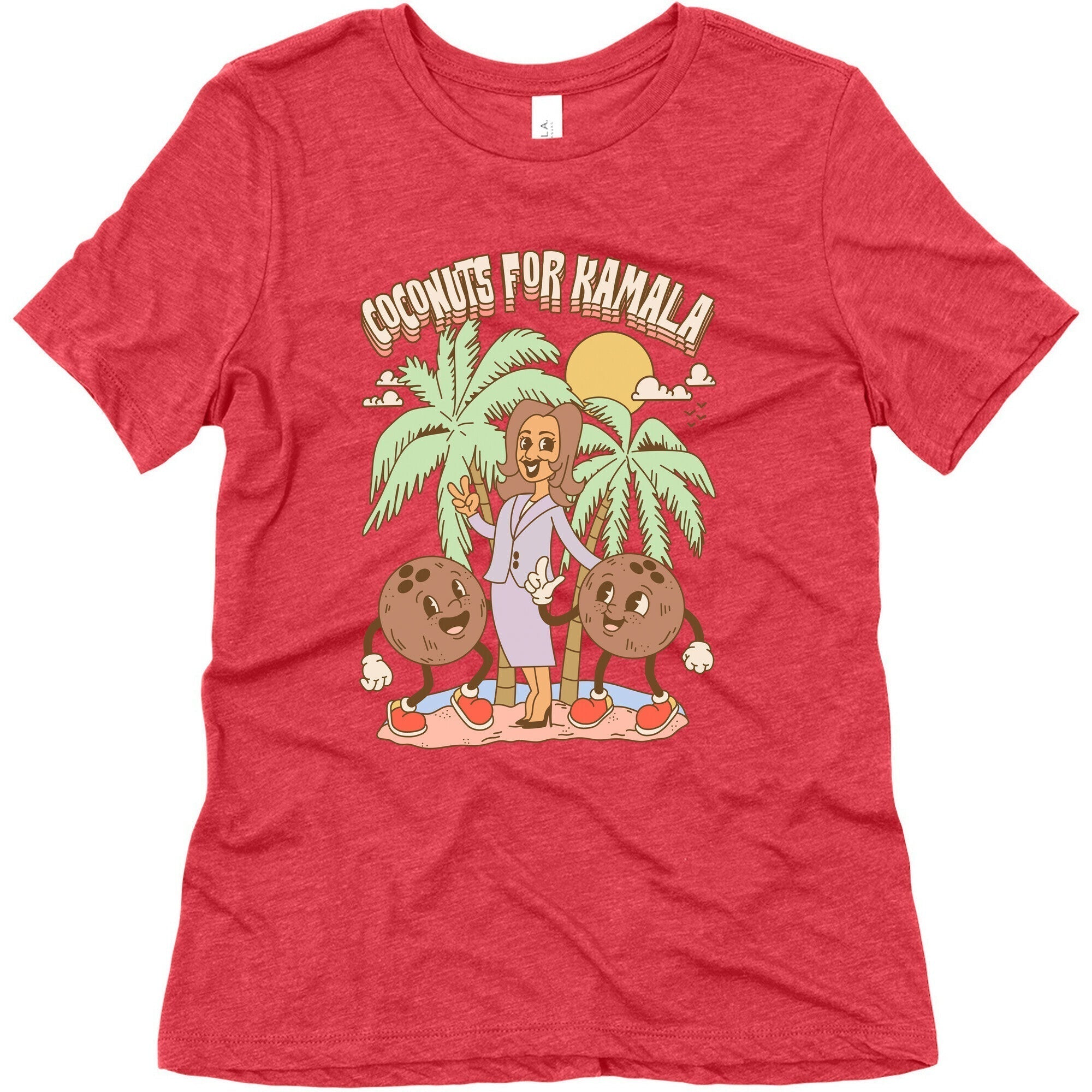 Coconuts For Kamala Womens Triblend Tee Hoodie, Sweatshirt | PureTeeCo.com (Image 5)