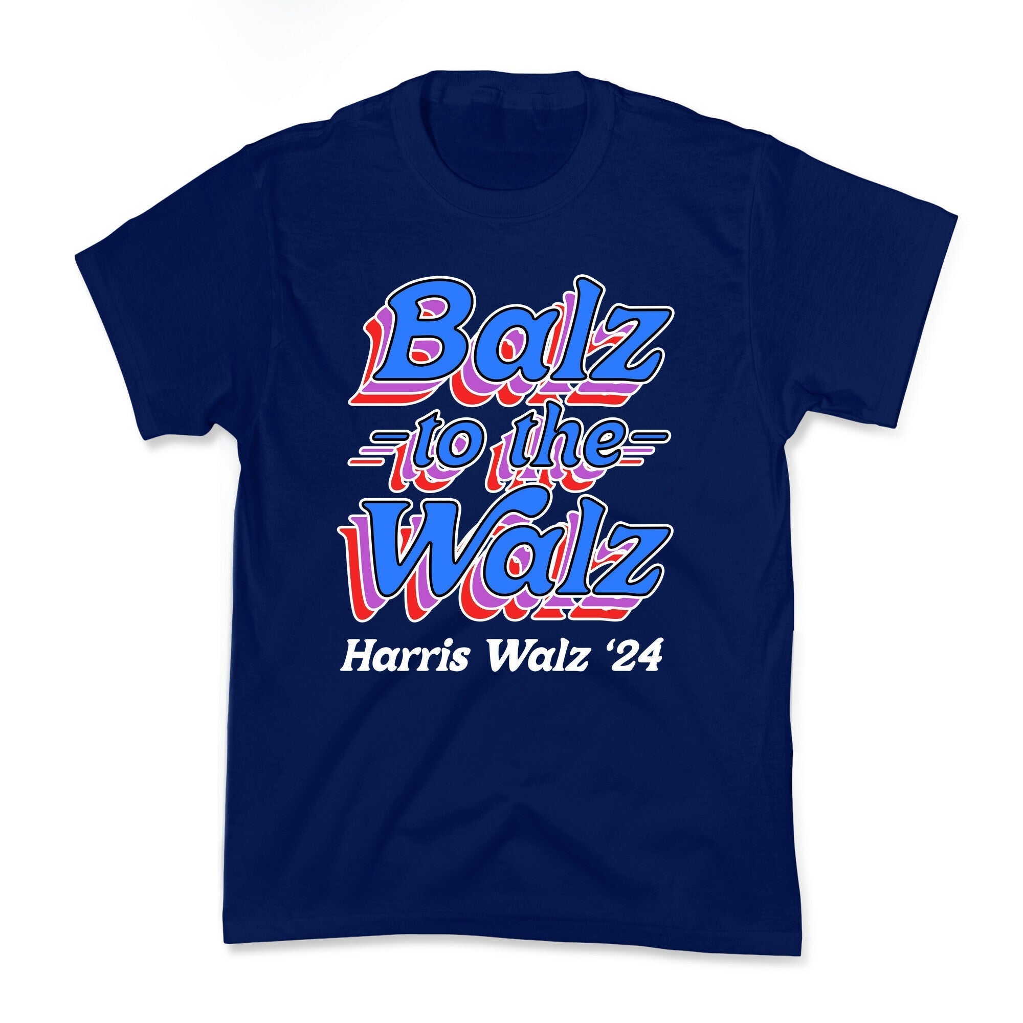 Balz to the Walz \(Harris Walz 2024\) Kids Tee Hoodie, Sweatshirt | PureTeeCo.com (Image 2)