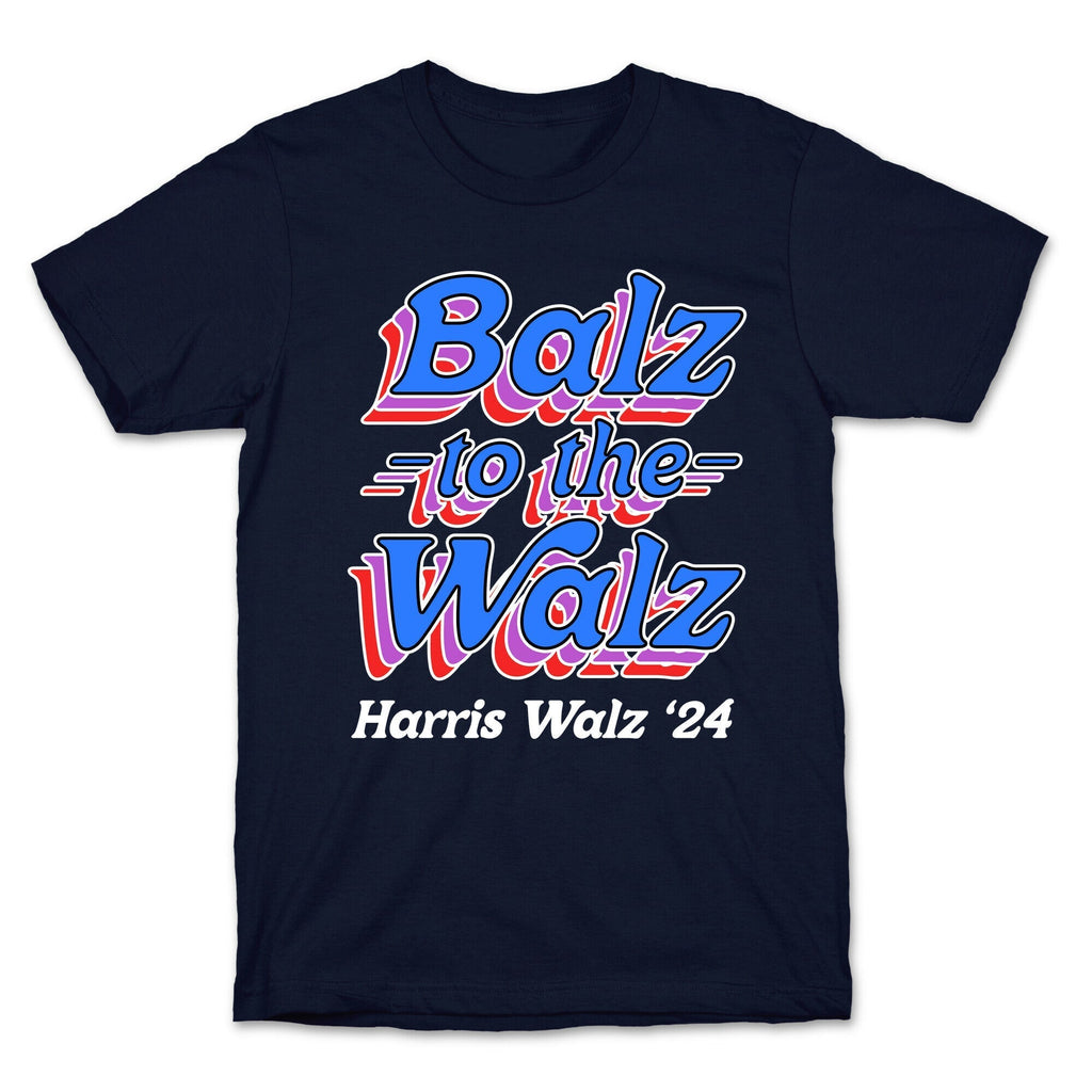 Balz to the Walz \(Harris Walz 2024\) T-Shirt Hoodie, Sweatshirt | PureTeeCo.com (Image 4)