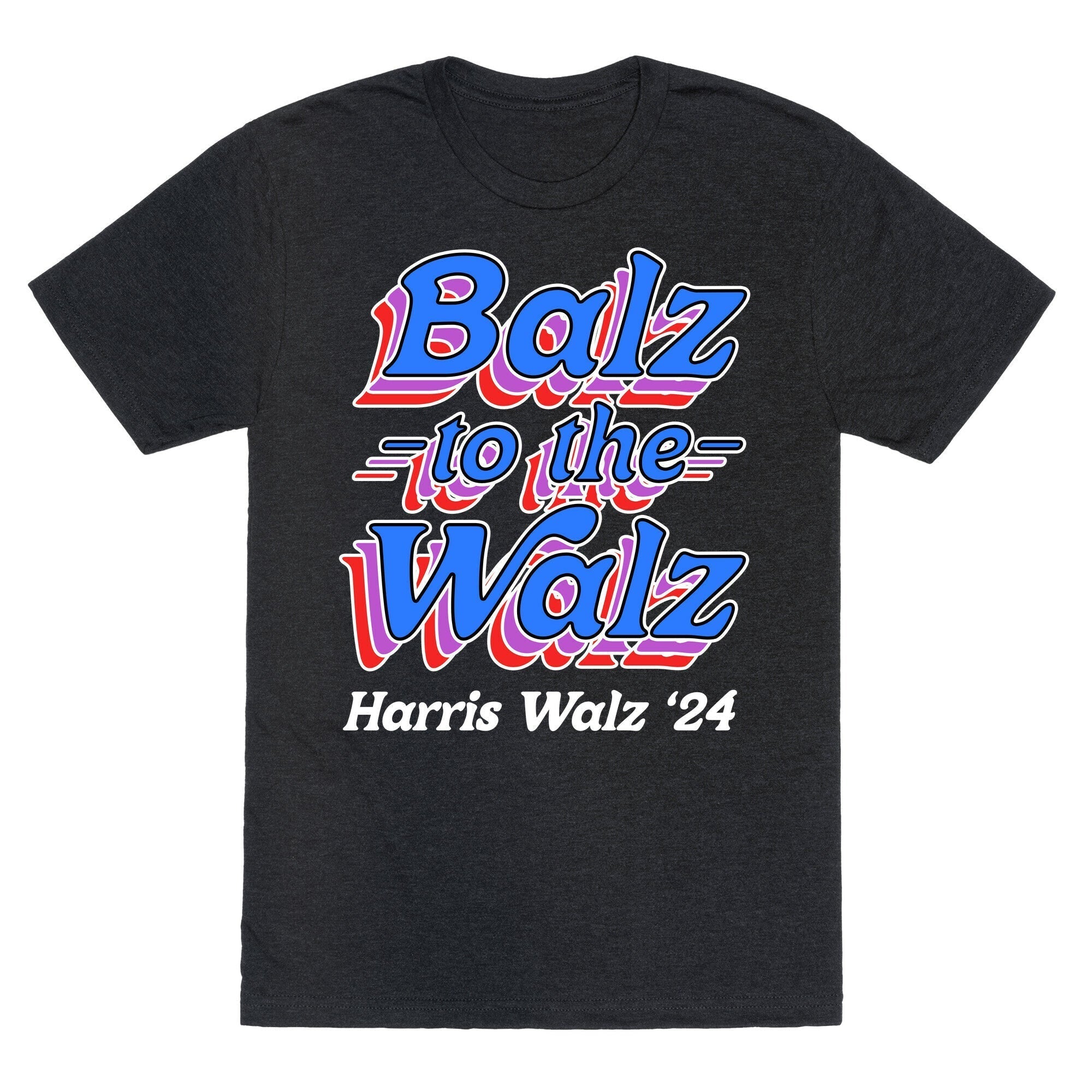 Balz to the Walz \(Harris Walz 2024\) Unisex Triblend Tee Hoodie, Sweatshirt | PureTeeCo.com (Image 1)